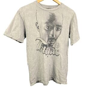 Men's Cross Colours Tupac Shakur Stencil T-shirt - Size S